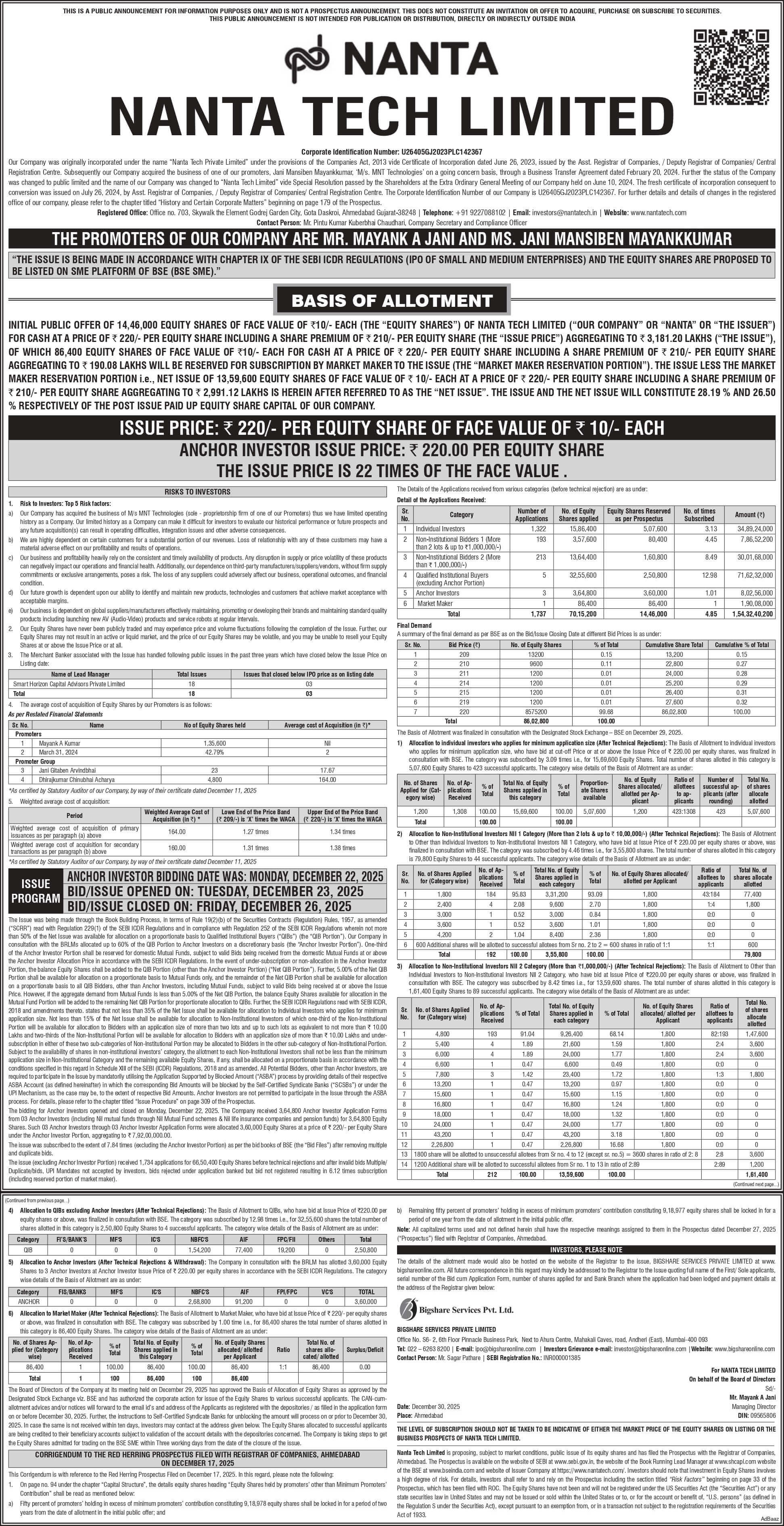 Nanta Tech Basic Of Allotment Chart